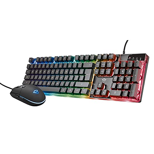 Trust Gaming GXT Azor Gaming-Tastatur und -Maus, QWERTY + Nederlandse Toetsenbord - Schwarz 23289 Trust Gaming GXT Azor Gaming-Tastatur und -Maus, QWERTY + Nederlandse Toetsenbord - Schwarz 23289 von Trust Gaming