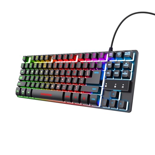 Trust Gaming TECLADO GXT 833 THADO METALICO COMPACTO ILUMINACION LED Multicolor Anti-GHOSTING 12 TECL.Multimedia USB 23698 von Trust