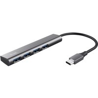 Trust Halyx USB-C zu USB-A 3.2 Gen1- Hub mit 4 Anschlüssen - Grau von Trust