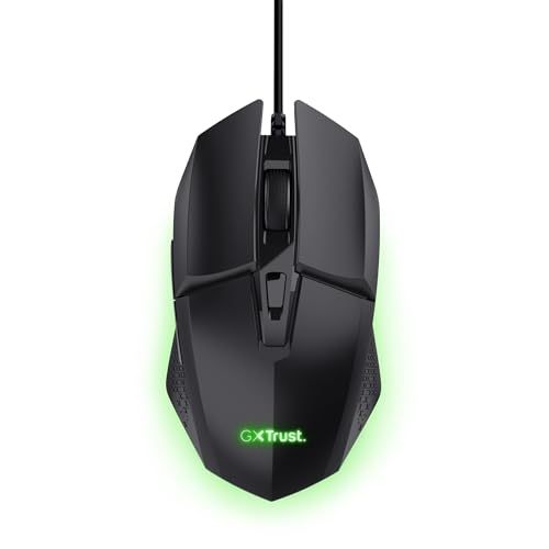 GXTrust 1109 Vylax Gaming Maus mit 6 Programmierbare Tasten, Mehrfarbige LED Beleuchtung, 200-6400 DPI, USB Kabel 150 cm, PC Maus mit Integrierte Software für Computer Laptop, Schwarz GXTrust 1109 Vylax Gaming Maus mit 6 Programmierbare Tasten, Mehrfarbige LED Beleuchtung, 200-6400 DPI, USB Kabel 150 cm, PC Maus mit Integrierte Software für Computer Laptop, Schwarz von Trust Gaming