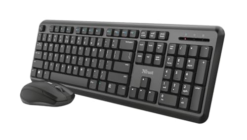 Trust 23945 TRU23945 ODY Silent Wireless Deskset Kabellos Tastatur, Maus-Set Deutsch, QWERTZ Schwarz von Trust