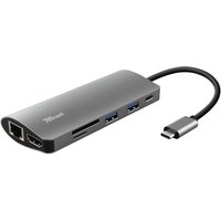 Trust Dalyx 7-in-1 USB-C Multi-PortAdapter - Silber Trust Dalyx 7-in-1 USB-C Multi-PortAdapter - Silber von Trust