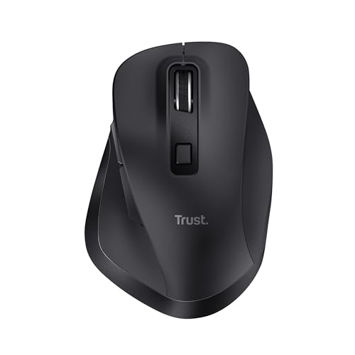 Trust Fyda Aufladbare Kabellose Maus Bluetooth + 2.4GHz, Ergonomische Daumenauflage, 50% Recyclingkunststoff, 800-2400 DPI, Mehrgeräte Funkmaus, Bluetooth Maus Laptop PC iOS Android Mac Büro Trust Fyda Aufladbare Kabellose Maus Bluetooth + 2.4GHz, Ergonomische Daumenauflage, 50% Recyclingkunststoff, 800-2400 DPI, Mehrgeräte Funkmaus, Bluetooth Maus Laptop PC iOS Android Mac Büro von Trust