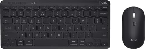 Trust Lyra Tastatur Maus Set Bluetooth, Belgisches AZERTY-Layout von Trust