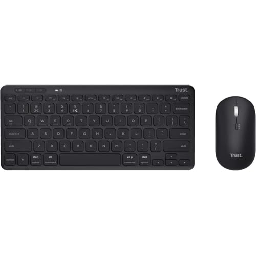 Trust Lyra Tastatur Maus Set Bluetooth, Belgisches AZERTY-Layout von Trust Gaming