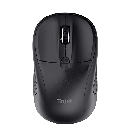 Trust Primo Bluetooth Maus, Funkmaus für Laptop, 1000-1600 DPI, Rechts- und Linkshänder, Batterien Enthalten, Kompakte Kabellose Maus für PC, Laptop, MacBook, Android, Reise - Schwarz von Trust