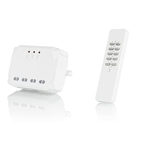 Trust Smart Home 433 MHz Fernbedienung AYCT-102 + Smart Home 433 MHz Funk 3-in-1 Einbauschalter Gesamtleistung ACM-3500-3 (3500 W) von Trust