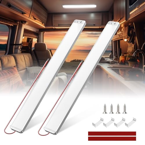 TrustWheel 228 LEDs 12V LED Lampe Wohnmobil 42cm/16.53inch 10W 1500lm Superhell led leiste 12V 6000K Kaltweiß deckenlampe mit schalter für Auto Van Bus Caravan Boot Küche LKW Universal-2set TrustWheel 228 LEDs 12V LED Lampe Wohnmobil 42cm/16.53inch 10W 1500lm Superhell led leiste 12V 6000K Kaltweiß deckenlampe mit schalter für Auto Van Bus Caravan Boot Küche LKW Universal-2set von TrustWheel