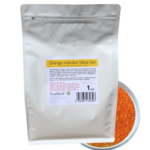 Trustleaf 1 kg, 1 kg Beutel, orangefarbener Indikator, Kieselgel-Trockenmittel, 2–4 mm Perlen, entfeuchten, Blumentrocknung, 3D-Druck, Aufbewahrung Trustleaf 1 kg, 1 kg Beutel, orangefarbener Indikator, Kieselgel-Trockenmittel, 2–4 mm Perlen, entfeuchten, Blumentrocknung, 3D-Druck, Aufbewahrung von Trustleaf