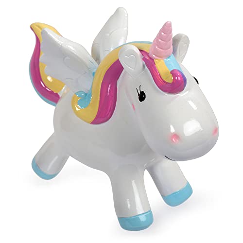 Truu Design Niedliche Spardose für Kinder, Polyresin, Einhorn, 19 x 7 x 15,9 cm, Mehrfarbig von Truu Design