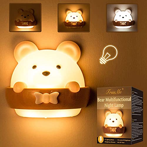 LED Nachtlicht Kinder, Nachtlicht Kind, Nachttischlampe Baby, Tragbare USB Aufladen Nachtlampe Gelbes Licht für Das Lesen, Schlafen und Entspannen, Nachtleuchte Baby für Schlafzimmer von TruuMe