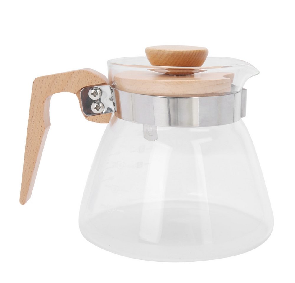 Truyuety Kaffeekanne Glas Teekanne Holzgriff Teekessel Küche Teekannen für Herdplatte von Truyuety