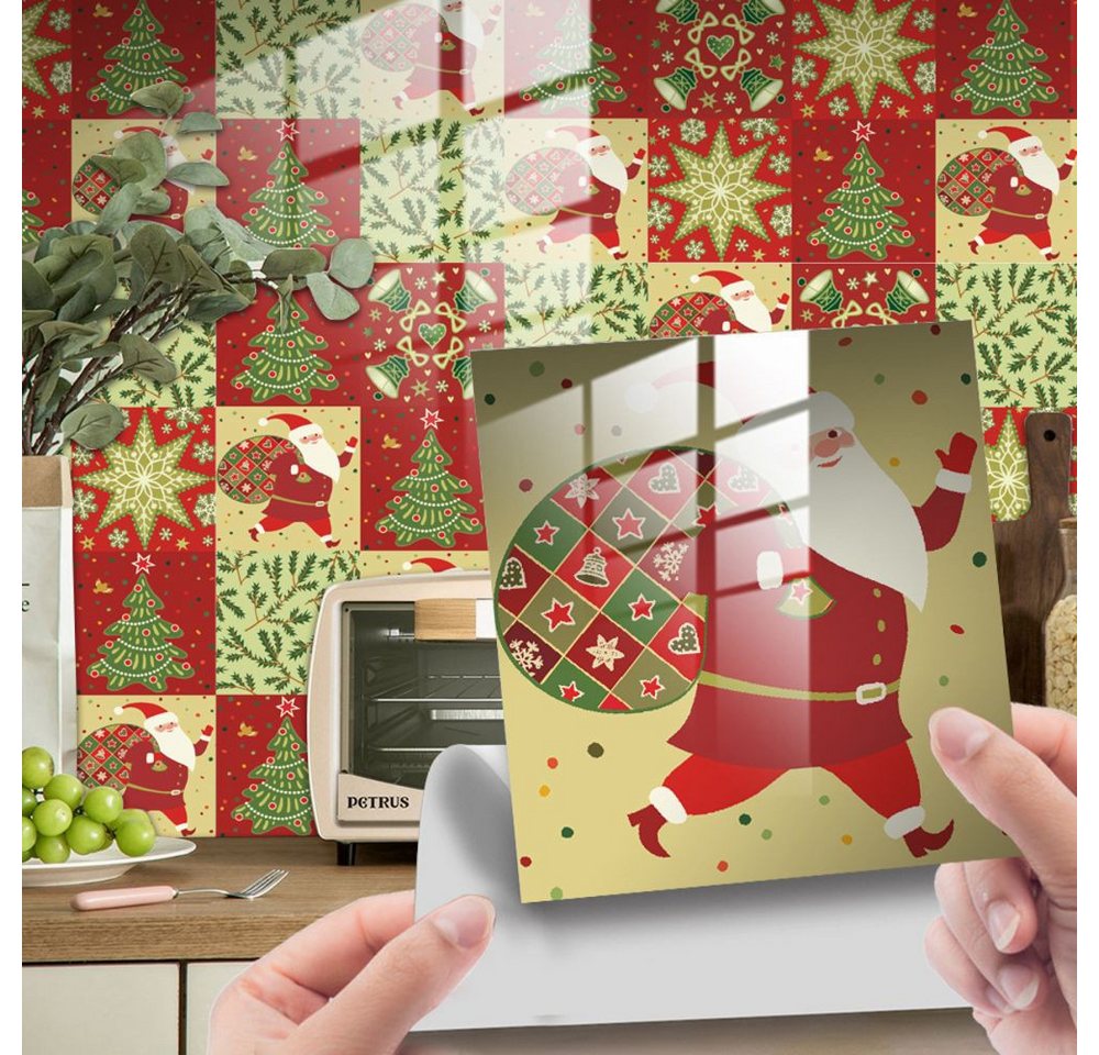 Truyuety Sticker Weihnachten Home Aufkleber Fliesenaufkleber Urlaub Dekoration, (24-tlg) von Truyuety