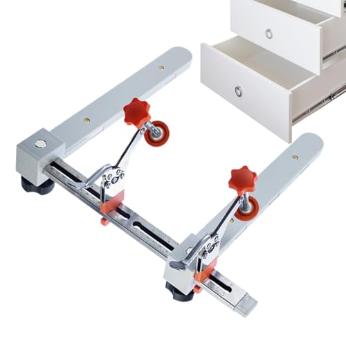 Trveqhk Cabinet Hardware Jig Tool | Adjustable Cabinet Pull Jig Drill Guide - Precision Adjustable Stainless Steel with Toggle Clip Magnetic Arm for Hole Drilling Furniture Making Built-in Bookshelves von Trveqhk