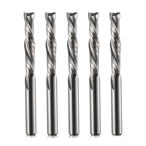 2-Kant-Up- & Down-Cut-Bit, 4-mm-Schraubstiel, 22-mm-Schnittlänge Kompressionsbit Spiral CNC Router Bits End Mill Hartmetall-Fräser-Satz für CNC-Fräsmaschine Holzbearbeitung, 5er-Pack 2-Kant-Up- & Down-Cut-Bit, 4-mm-Schraubstiel, 22-mm-Schnittlänge Kompressionsbit Spiral CNC Router Bits End Mill Hartmetall-Fräser-Satz für CNC-Fräsmaschine Holzbearbeitung, 5er-Pack von Trvoxviq