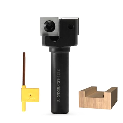 Trvoxviq 2 Flöten Planfräser 12mm Schaft 25.4mm Schnittdurchmesser Hobelfräser mit Wendeplatten Planfräser für Oberfräse Spoilboard Surfacing Router Bit Foreward CNC Fräser für holz Abflachfräser Trvoxviq 2 Flöten Planfräser 12mm Schaft 25.4mm Schnittdurchmesser Hobelfräser mit Wendeplatten Planfräser für Oberfräse Spoilboard Surfacing Router Bit Foreward CNC Fräser für holz Abflachfräser von Trvoxviq