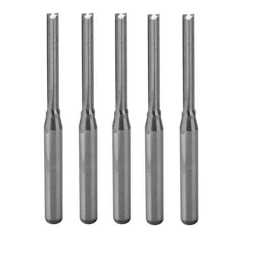 Trvoxviq Gerade CNC-Fräser-Bits Schaftfräser 5 Stück Frässchneider Werkzeuge mit 2 Rillen, 2x17mm, 1/8'' Schaft Vollhartmetall CNC-Bits Mühlensets für PVC Acryl Gravur Schnitzen Trvoxviq Gerade CNC-Fräser-Bits Schaftfräser 5 Stück Frässchneider Werkzeuge mit 2 Rillen, 2x17mm, 1/8'' Schaft Vollhartmetall CNC-Bits Mühlensets für PVC Acryl Gravur Schnitzen von Trvoxviq