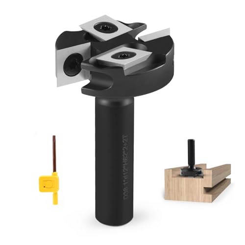 Trvoxviq Planfräser 12mm Schaft 2+2 Flöten, 38.1mm Durchmesser Hobelfräser für Oberfräse mit Wendeplatten (12x12X2.2mm), Spoilboard Schaftfräser Abflachfräser Oberflächenbit für Holzbearbeitung Trvoxviq Planfräser 12mm Schaft 2+2 Flöten, 38.1mm Durchmesser Hobelfräser für Oberfräse mit Wendeplatten (12x12X2.2mm), Spoilboard Schaftfräser Abflachfräser Oberflächenbit für Holzbearbeitung von Trvoxviq