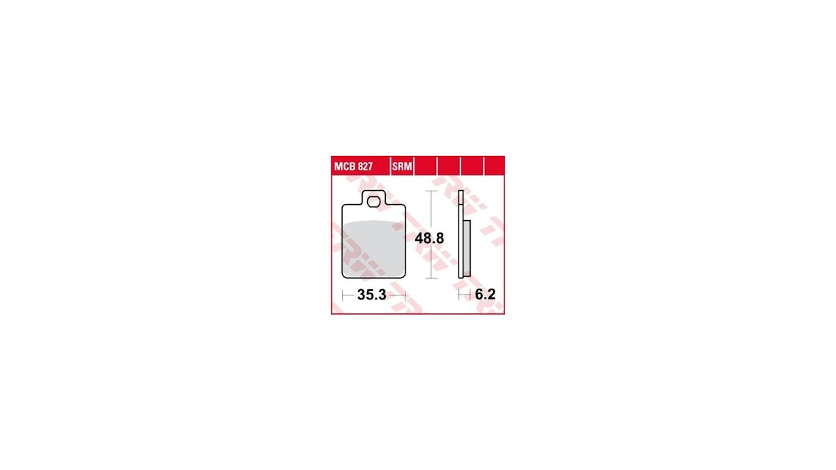 TRW Bremsbelag Typ Organisch Standard mit ABE, Bremsbelag "MCB 827" Satz TRW Bremsbelag Typ Organisch Standard mit ABE, Bremsbelag "MCB 827" Satz von Trw
