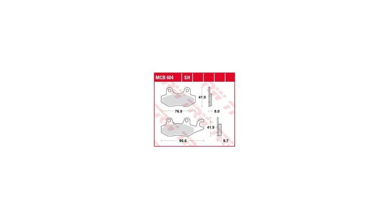 TRW Bremsbelag Typ SH Sintermetall mit ABE, Bremsbelag "MCB 604" Satz TRW Bremsbelag Typ SH Sintermetall mit ABE, Bremsbelag "MCB 604" Satz von Trw
