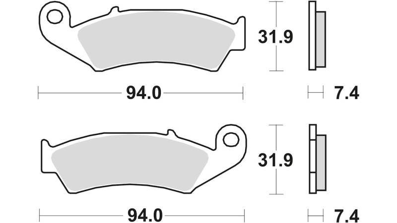 TRW Bremsbelag Typ SI Sintermetall mit ABE, Bremsbelag "MCB 574" Satz TRW Bremsbelag Typ SI Sintermetall mit ABE, Bremsbelag "MCB 574" Satz von Trw