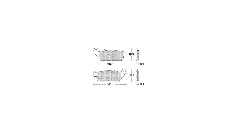 TRW Bremsbelag Typ SRM Sintermetall, Bremsbelag "MCB 598" Satz von Trw