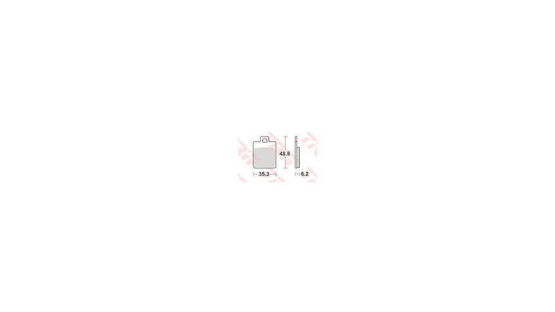 TRW Bremsbelag Typ SRM Sintermetall mit ABE, Bremsbelag "MCB 827" Satz von Trw