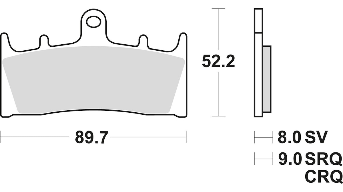 TRW Bremsbelag Typ SV Sintermetall mit ABE, Bremsbelag "MCB 659" Satz von Trw