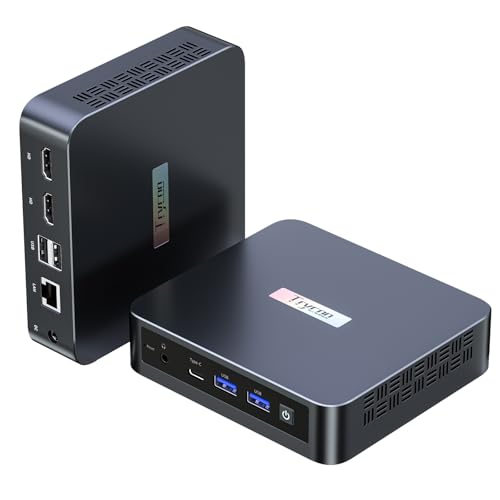 Trycco Mini PC mit N97 (bis zu 3,6 GHz), 16 GB RAM/512 GB SSD, DDR4/Type-C/Dual HDMI, Mini-Desktop-Computer WiFi5 4K/60Hz Triple-Display USB3.0/BT4.2, Mini-Computer für Zuhause, Business & Büro von Trycoo