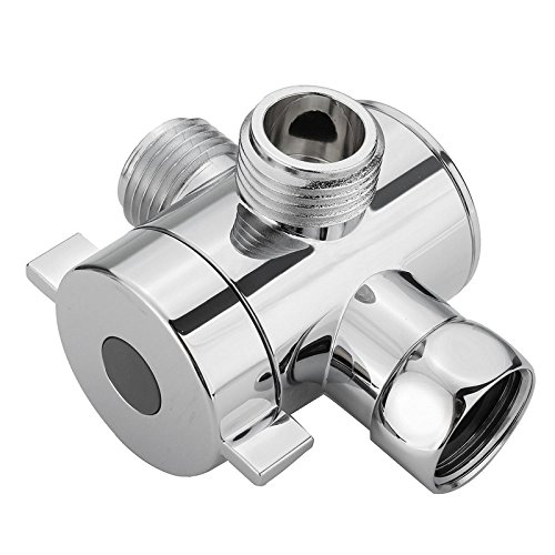 Tsadeer 1/2 3-Wege T-Adapter Umsteller Ventil einstellbar Duschkopf Arm montiert Umsteller Ventil Badezimmer Hardware Zubehoer von Tsadeer