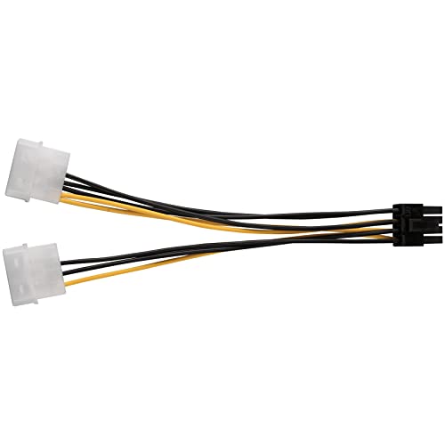 Tsadeer 10 Stück 2 Molex PCI Express Videokarte 4 Pin zu 8 Pin Pci-E ATX Netzteilkonverter Netzteil Molex auf Pcie 8 Pin Adapter von Tsadeer