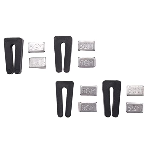 Tsadeer 4 Sets von Balance-Kits für Deckenventilator. Das Set zum Auswuchten des Lüfters enthält Ausgleichsclips und Gewicht 5 aus selbstklebendem Metall von Tsadeer
