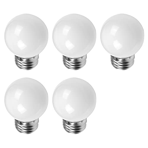 Tsadeer 5 Stück E27 0,5 W AC 220 V Glühlampen Weiß Lampe Dekoration Glühbirne von Tsadeer