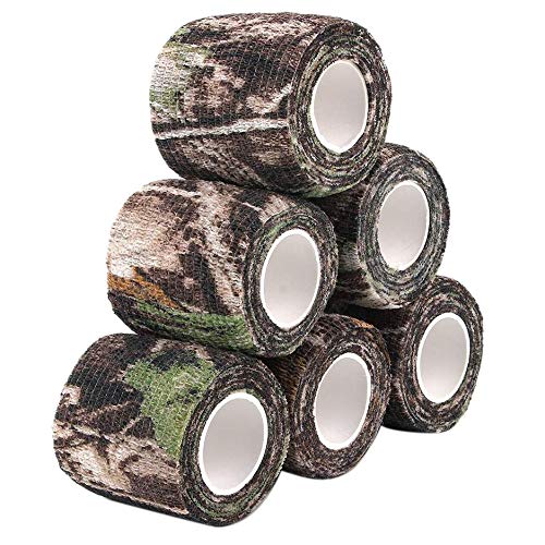 Tsadeer 6 Rollen Tarnband Klebeband Wrap Camo Bandage Selbstklebendes Klebeband für die Jagd von Teleskopen Fahrrad von Tsadeer