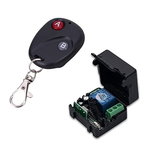 Tsadeer HF-Sender 433 MHz Wireless Universal Schalter Empfänger DC 12V 10A für Diebstahlalarm von Tsadeer