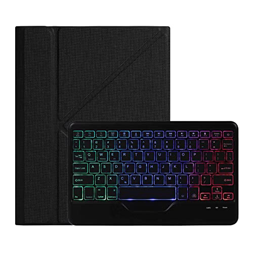 Tsadeer In Pu + Tastatur für 11 2021 2020 2018 / Air 4 10.9 Tablet Flip Tablet Ständer mit Tastatur mit Hintergrundbeleuchtung RGB (C) von Tsadeer