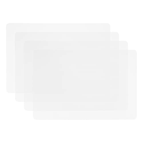 Tsadeer Transparente Küchenmatte, Tischunterlage, Tischschutz, wasserdichte Platzsets, Platzsets, 4-teiliges Set von Tsadeer