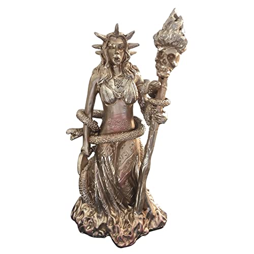 Tsadeer Weiße Zauberin Hekate Figur Hekate Nekromantie Gottheit Mächtige Hexe Heidnische Statue A von Tsadeer