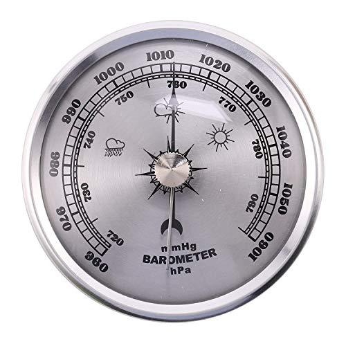 Tsadeer für Haus Manometer Wetter Station Metall Wand Behang Barometer AtmosphäRisches Multifunktions Thermometer Hygrometer Tragbar von Tsadeer