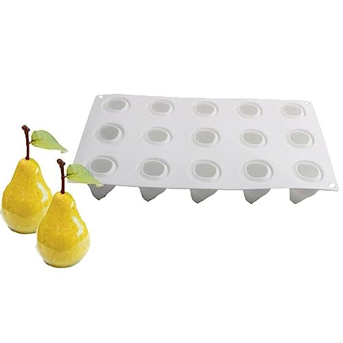 15 Mulden Silikon Obst Backform 3D Birne Silikon Kuchen Form Mousse Dessert Formen Eiswürfel Jello Kuchen Schokolade Trüffel Form Gebäck Eiscreme Form von Tsffae