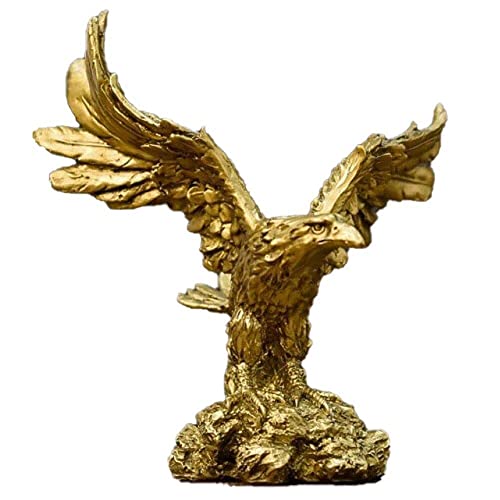 Tsffae Adler Figur Harz Adler Statue Ornamente Goldene Adler Skulptur Moderne Home Office Figur Dekor Desktop Dekoration von Tsffae
