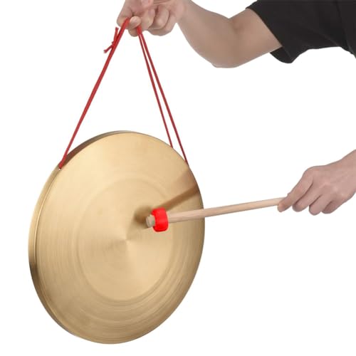 Tsffae Kupfer Gong 32 cm Hand Gong Cymbals Messing Kupfer Gong Chapel Opera Percussion Instrument Rundspiel Hammer Tsffae Kupfer Gong 32 cm Hand Gong Cymbals Messing Kupfer Gong Chapel Opera Percussion Instrument Rundspiel Hammer von Tsffae
