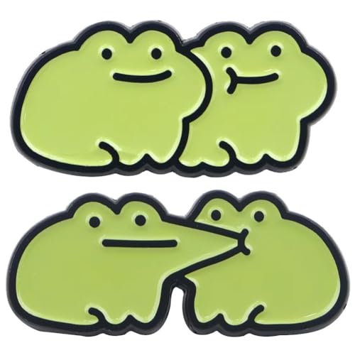 Tsffae Niedliche Frösche-brosche, 2 Stück, Cartoon-Tiere, Anstecker Auf Rucksack-brosche, Anstecknadeln, Kostüm-Accessoires, Modeschmuck von Tsffae