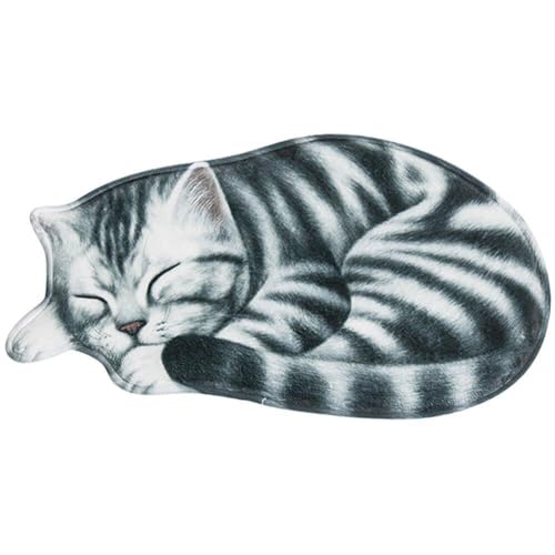 Tsffae Niedlicher Teppich in Form Einer Schlafenden Katze, 3D-kätzchenteppich, Flur, Veranda, Eingangsbereich, Fußmatte, Saugfähige Mikrofaser-bodenmatte Für Schlafzimmer, Küche, Wohnzimmer Tsffae Niedlicher Teppich in Form Einer Schlafenden Katze, 3D-kätzchenteppich, Flur, Veranda, Eingangsbereich, Fußmatte, Saugfähige Mikrofaser-bodenmatte Für Schlafzimmer, Küche, Wohnzimmer von Tsffae