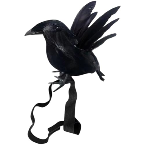 Tsffae Realistische Halloween-krähe, Federkrähenstatue Im Schultergurt-Stil, Halloween-Party-Dekoration, Vogel-Requisiten Für Den Außenbereich Zum Anziehen an Feiertagen Tsffae Realistische Halloween-krähe, Federkrähenstatue Im Schultergurt-Stil, Halloween-Party-Dekoration, Vogel-Requisiten Für Den Außenbereich Zum Anziehen an Feiertagen von Tsffae