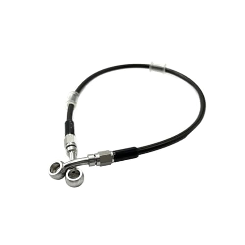 Bremsölschlauchleitung, Motorradbremsschlauch, geflochtene Leitung mit um 360 Grad drehbarem Banjo, Edelstahl-Banjo Für Pit Dirt Street Racing Bike, Motorradbremsleitung Bremsölschlauchleitung, Motorradbremsschlauch, geflochtene Leitung mit um 360 Grad drehbarem Banjo, Edelstahl-Banjo Für Pit Dirt Street Racing Bike, Motorradbremsleitung von Tsinesla