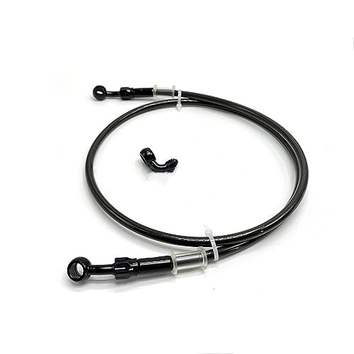 Bremsölschlauchleitung Passend Für ATV Pit Dirt Street Racing Bike Motorradbremsschlauch Edelstahlgeflochtene Bremsleitung mit um 360 Grad drehbarer Banjo-Motorradbremsleitung von Tsinesla