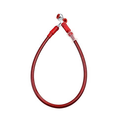 Motorrad-Bremsleitung, 50 cm, 60 cm, 65 cm, Universal-Motorrad-Dirtbike, geflochtene Bremsleitung aus Edelstahl, Kabel, Kupplungsölschläuche, Rohr, Bremsölschlauchleitung Motorrad-Bremsleitung, 50 cm, 60 cm, 65 cm, Universal-Motorrad-Dirtbike, geflochtene Bremsleitung aus Edelstahl, Kabel, Kupplungsölschläuche, Rohr, Bremsölschlauchleitung von Tsinesla