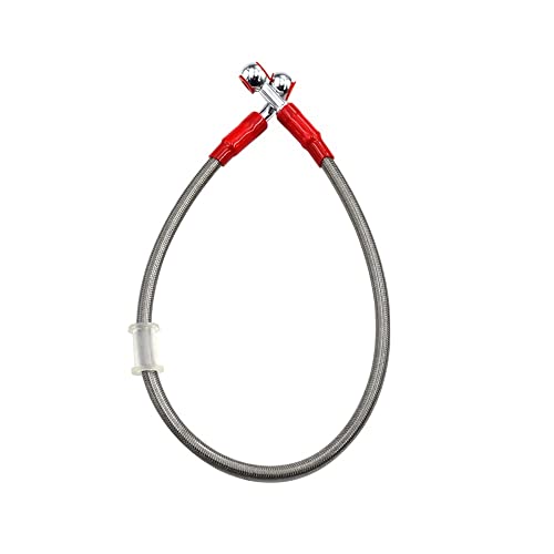 Motorrad-Bremsleitung, 50 cm, 60 cm, 65 cm, Universal-Motorrad-Dirtbike, geflochtene Bremsleitung aus Edelstahl, Kabel, Kupplungsölschläuche, Rohr, Bremsölschlauchleitung Motorrad-Bremsleitung, 50 cm, 60 cm, 65 cm, Universal-Motorrad-Dirtbike, geflochtene Bremsleitung aus Edelstahl, Kabel, Kupplungsölschläuche, Rohr, Bremsölschlauchleitung von Tsinesla