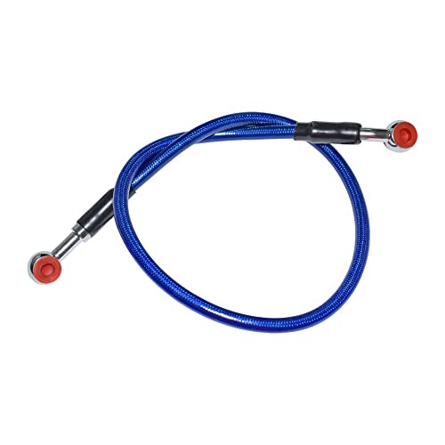 Motorrad-Bremsleitung, 60 cm, universelle Motorrad-Bremsölschlauchleitung, hydraulisch verstärkte Edelstahl-Geflecht-Bremsölschlauchleitung von Tsinesla